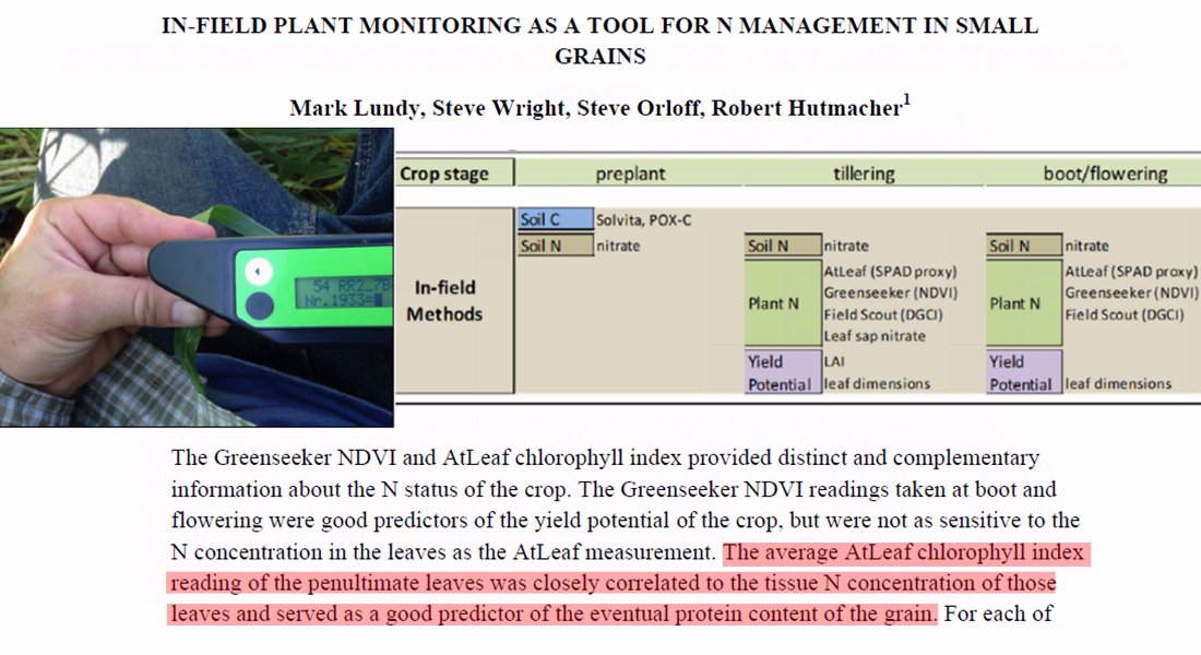 Calibrating In-field Diagnostic Tools to Improve Nitrogen Management for High Yield and High Protein Wheat in the Sacramento Valley